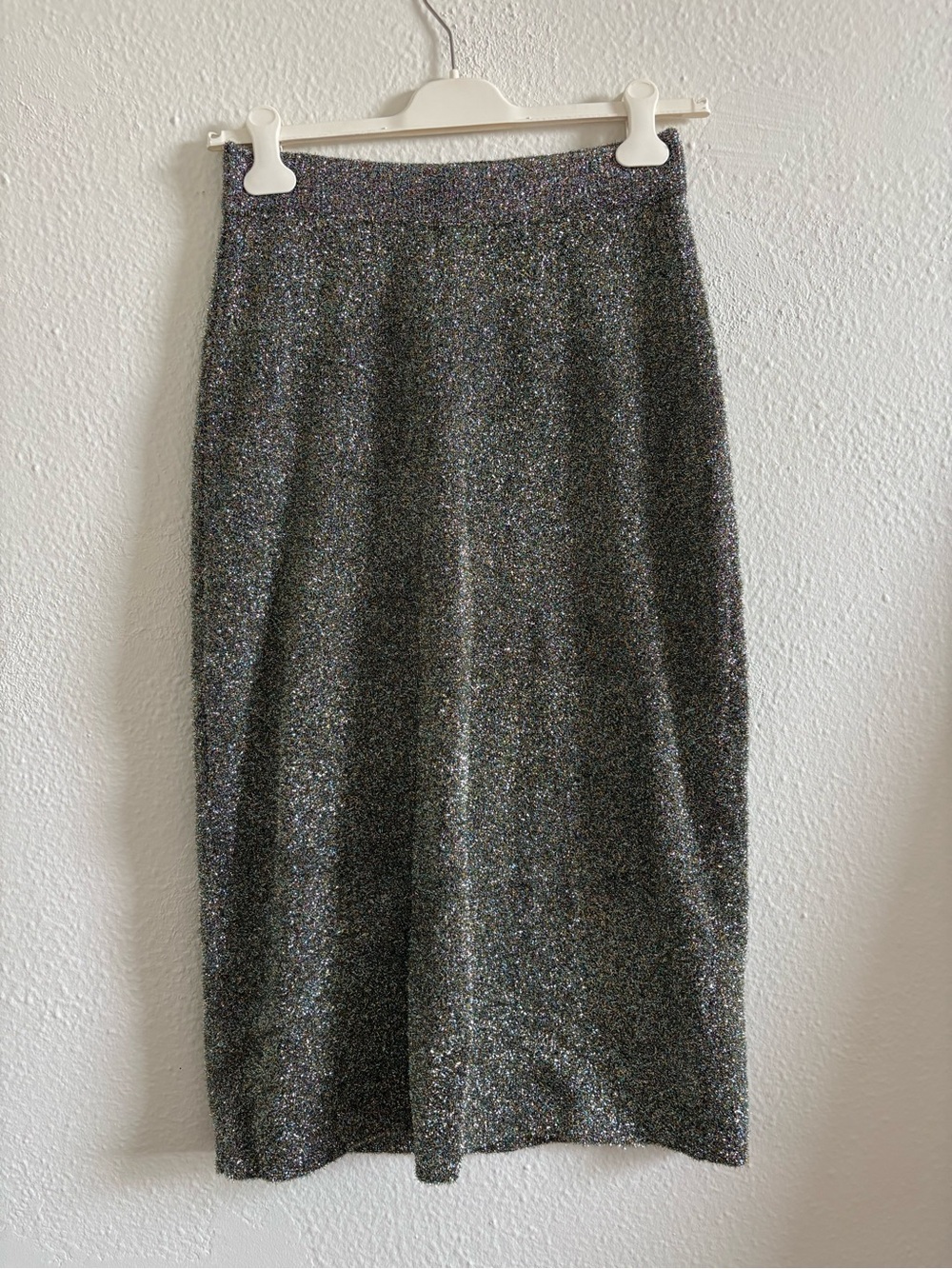 Dries Van Noten Metallic Knit Skirt